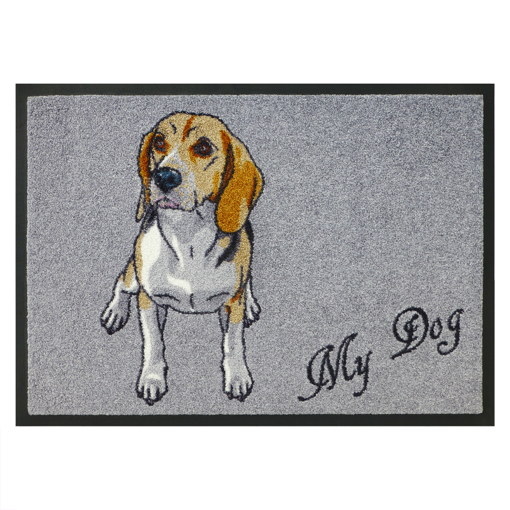 Schmutzfangmatte Beagle mit Wunschname 