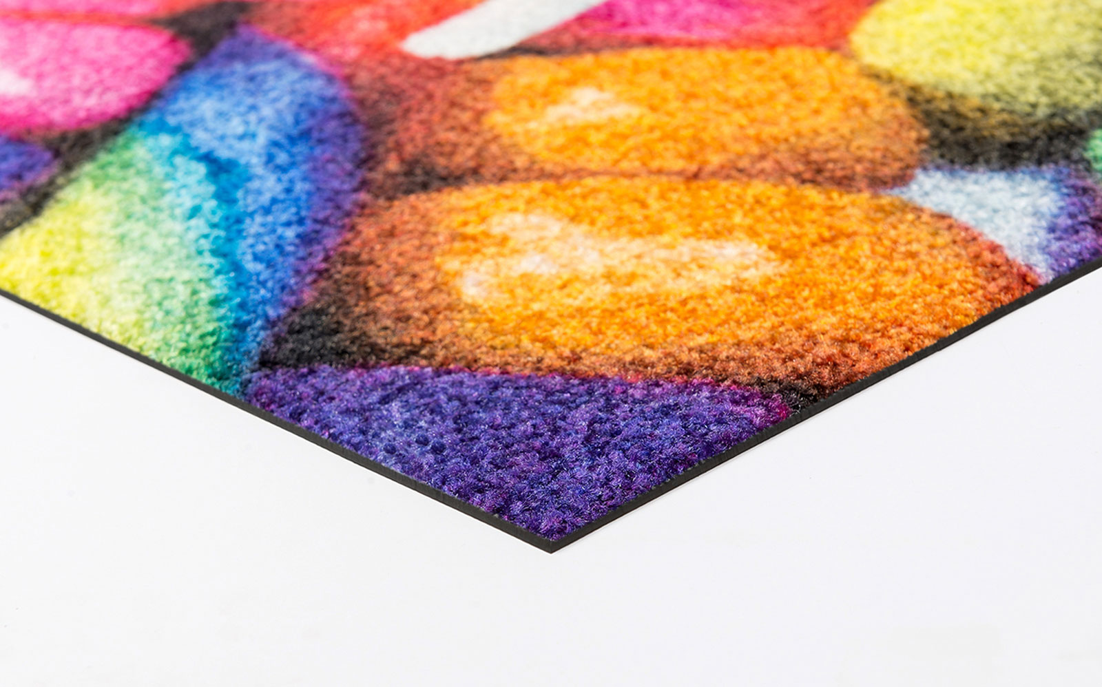 bunte Schmutzfangmatte ohne Gummirand